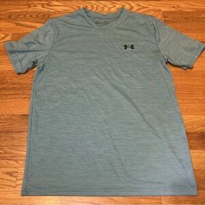 Under Armour Men's Light Blue V-Neck Tee
